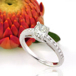 1.29ct Cushion Cut Diamond Engagement Ring