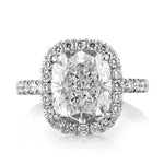 5.36ct Cushion Cut Diamond Engagement Ring