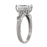 2.61ct Emerald Cut Diamond Engagement Ring