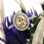 1.80ct Fancy Yellow Oval Cut Diamond Engagement Ring
