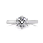 1.13ct Round Brilliant Cut Diamond Solitaire Engagement Ring