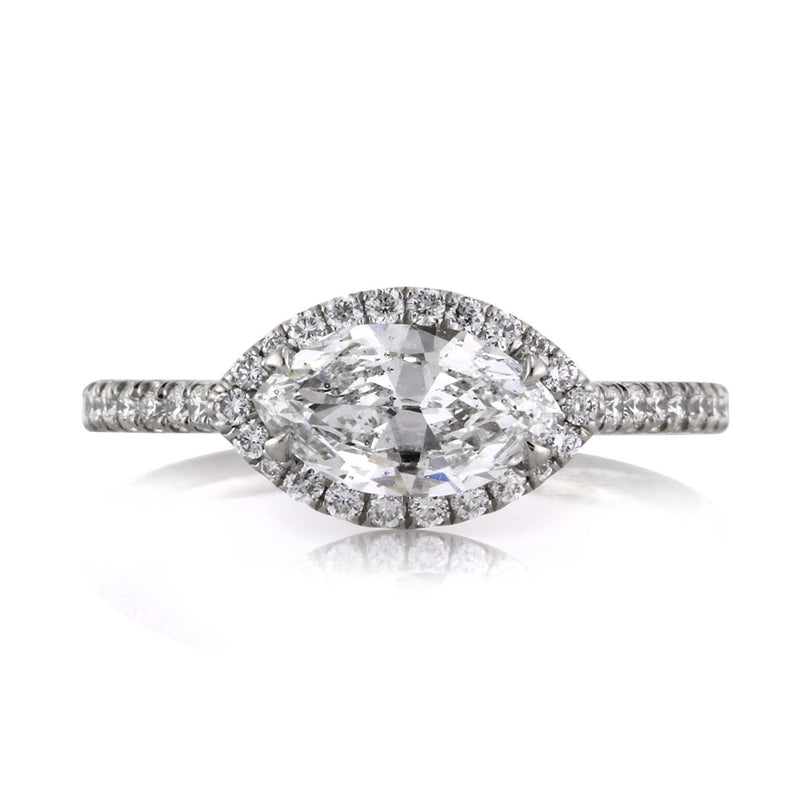 1.60ct Marquise Cut Diamond Engagement Ring
