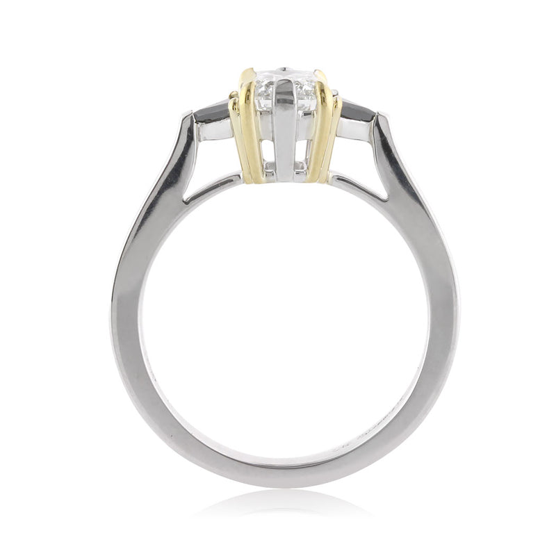 1.16ct Emerald Cut Diamond Engagement Ring