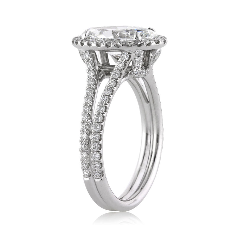 2.87ct Oval Cut Diamond Engagement Ring
