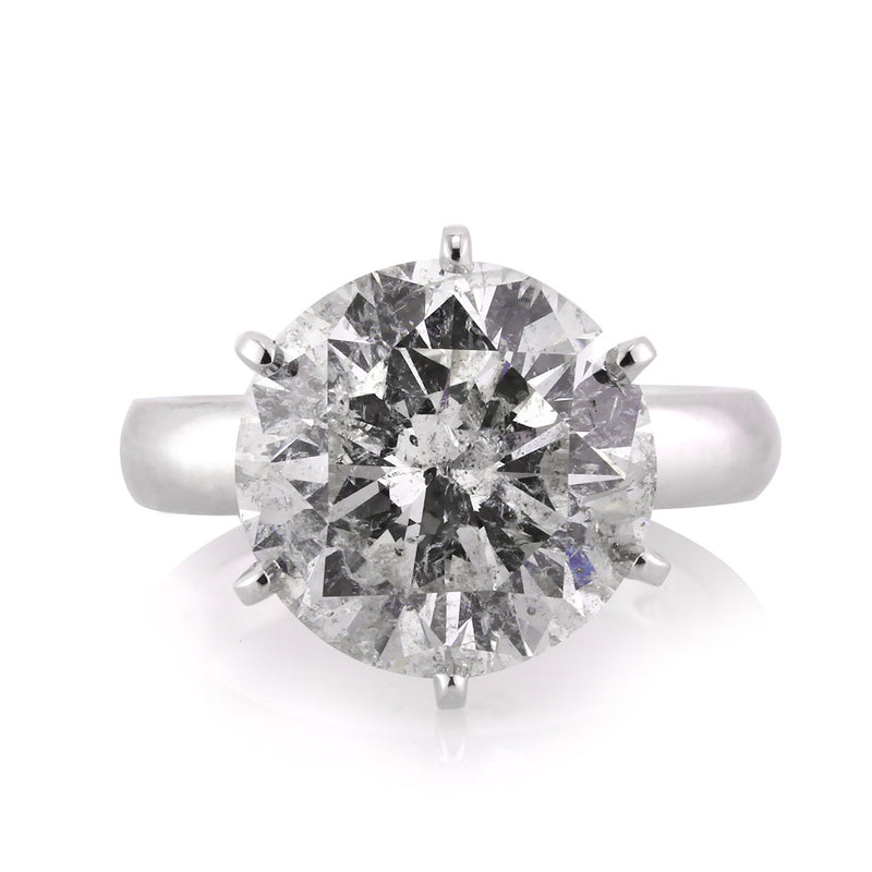 8.08ct Round Brilliant Cut Diamond Engagement Ring