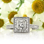 1.86ct Princess Cut Diamond Engagement Ring