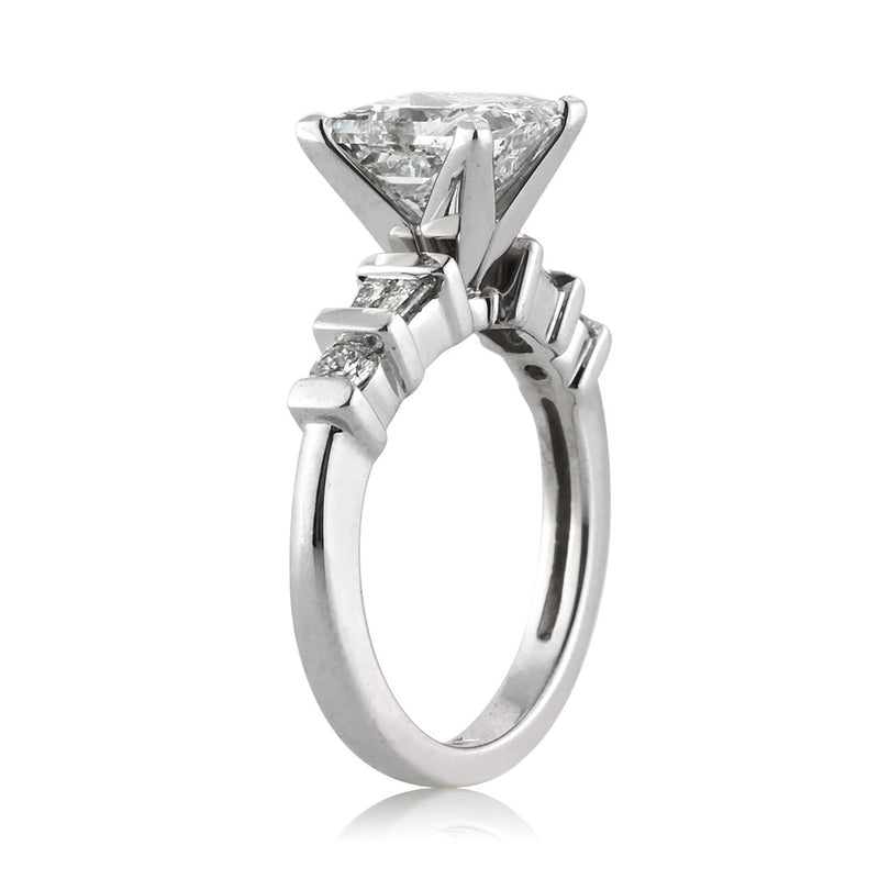 2.42ct Princess Cut Diamond Engagement Ring