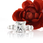 2.42ct Princess Cut Diamond Engagement Ring