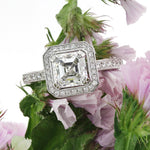 2.60ct Asscher Cut Diamond Engagement Ring