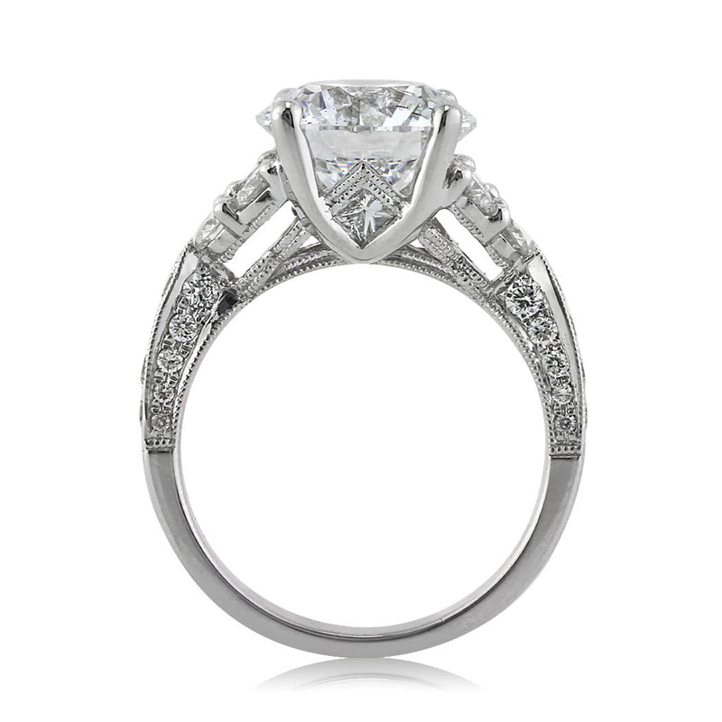 5.21ct Round Brilliant Cut Diamond Engagement Ring