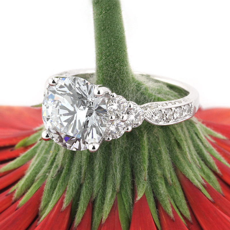 5.21ct Round Brilliant Cut Diamond Engagement Ring