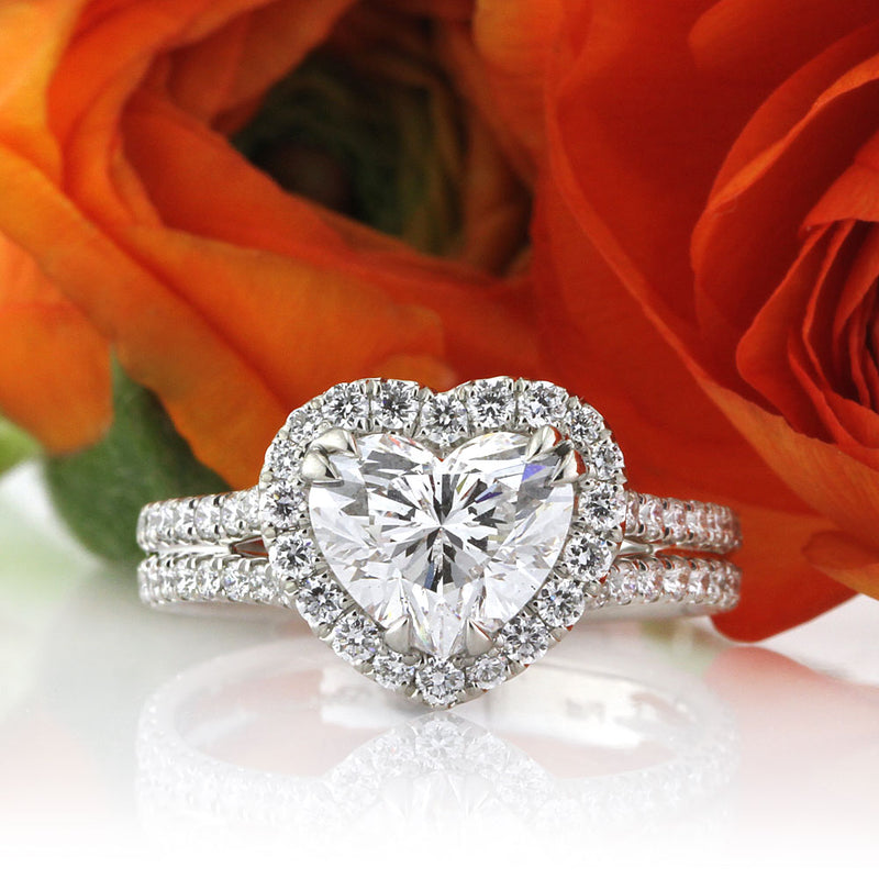 2.67ct Heart Shaped Diamond Engagement Ring