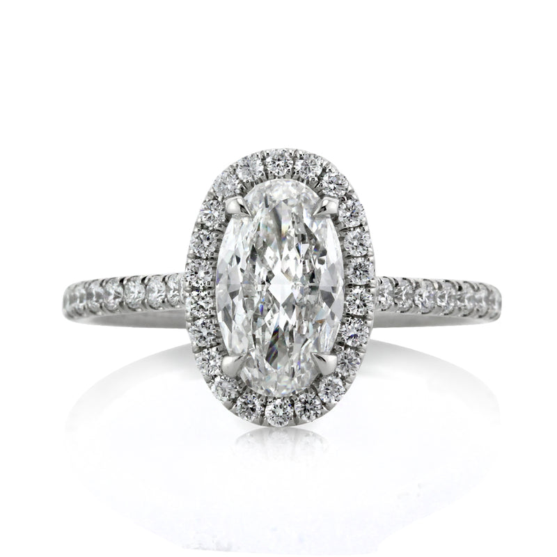 1.95ct Oval Cut Diamond Engagement Ring