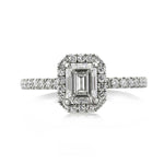 1.57ct Emerald Cut Diamond Engagement Ring