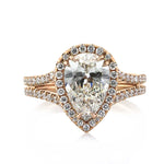 2.43ct Pear Shaped Diamond Engagement Ring