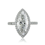 4.10ct Marquise Cut Diamond Engagement Ring