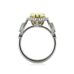 3.73ct Fancy Yellow Pear Shaped Diamond Engagement Ring