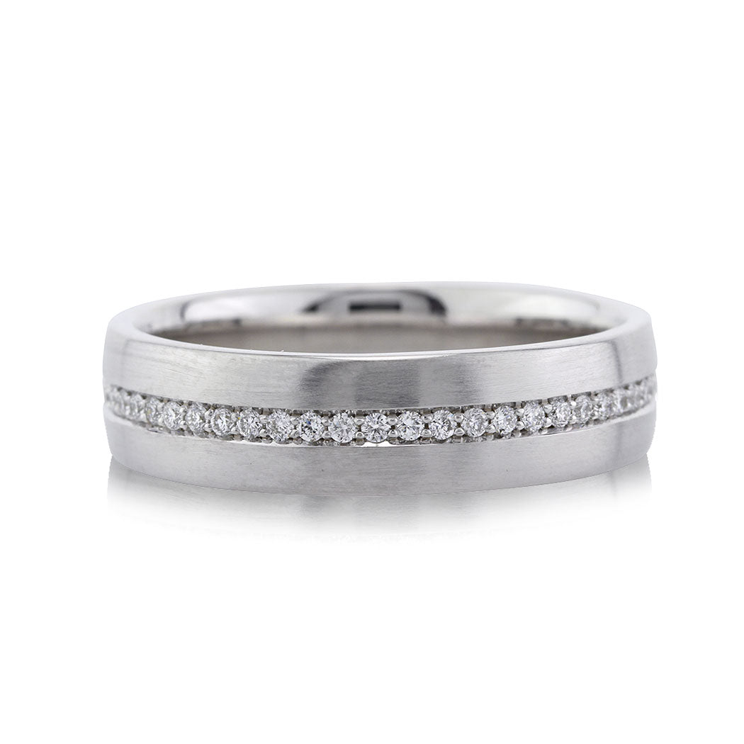 Men's Round Brilliant Cut Diamond Eternity Wedding Band in
