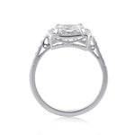 2.63ct Asscher Cut Diamond Vintage Engagement Ring
