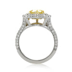 1.91ct Fancy Intense Yellow Heart Shaped Diamond Engagement Ring