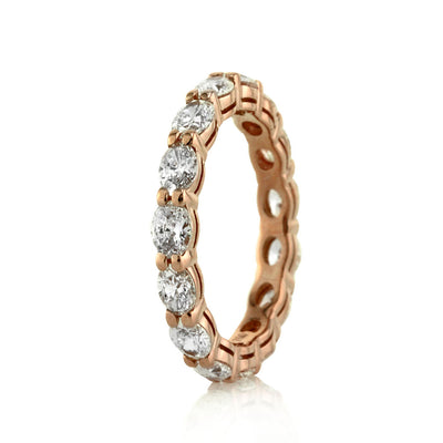 1.60ct Oval Cut Diamond Eternity Band in 18k Rose Gold