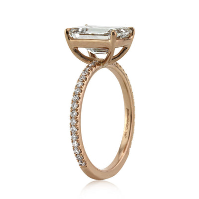 2.96ct Emerald Cut Diamond Engagement Ring