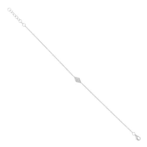 0.06ct Round Cut Diamond Kite Bracelet in 14k White Gold