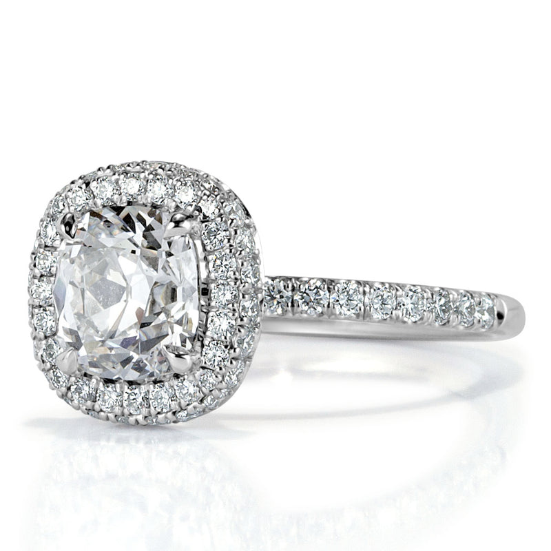 2.20ct Old Mine Cut Diamond Engagement Ring
