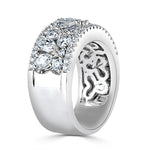 2.20ct Pear and Round Brilliant Cut Diamond Ring in 18k White Gold