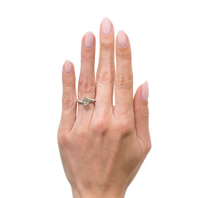 1.60ct Old Mine Cut Diamond Engagement Ring