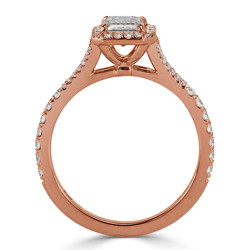 1.41ct Emerald Cut Diamond Engagement Ring