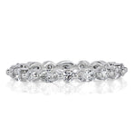 1.00ct Marquise and Round Brilliant Cut Diamond Eternity Band in 18k White Gold