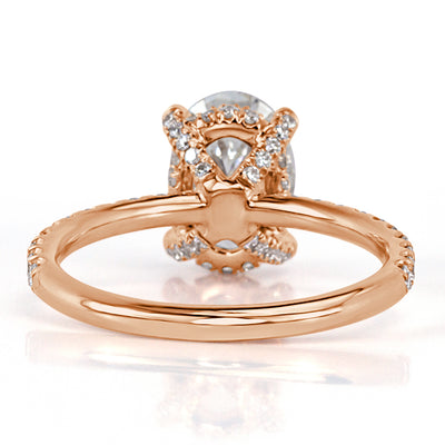 2.16 Oval Cut Diamond Engagement Ring