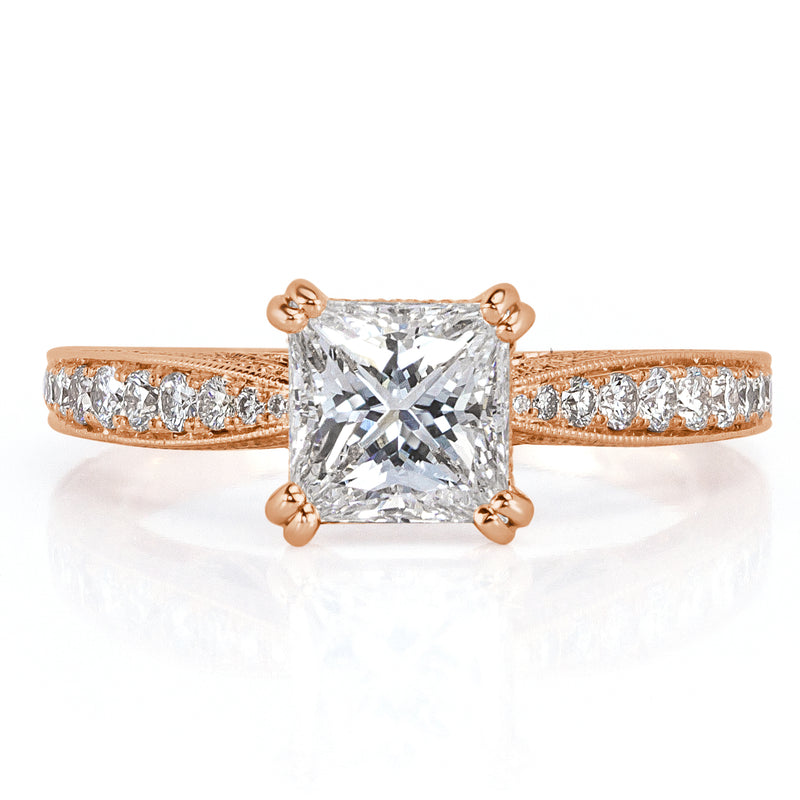 1.59ct Princess Cut Diamond Engagement Ring