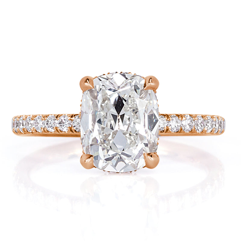 3.06ct Old Mine Cut Diamond Engagement Ring