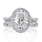 3.32ct Oval Cut Diamond Engagement Ring