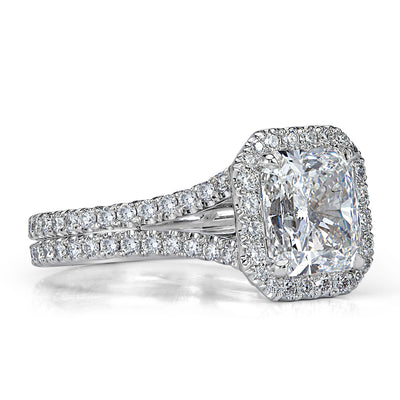 3.38ct Radiant Cut Diamond Engagement Ring