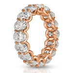 6.45ct Oval Cut Diamond Eternity Band in 18k Rose Gold