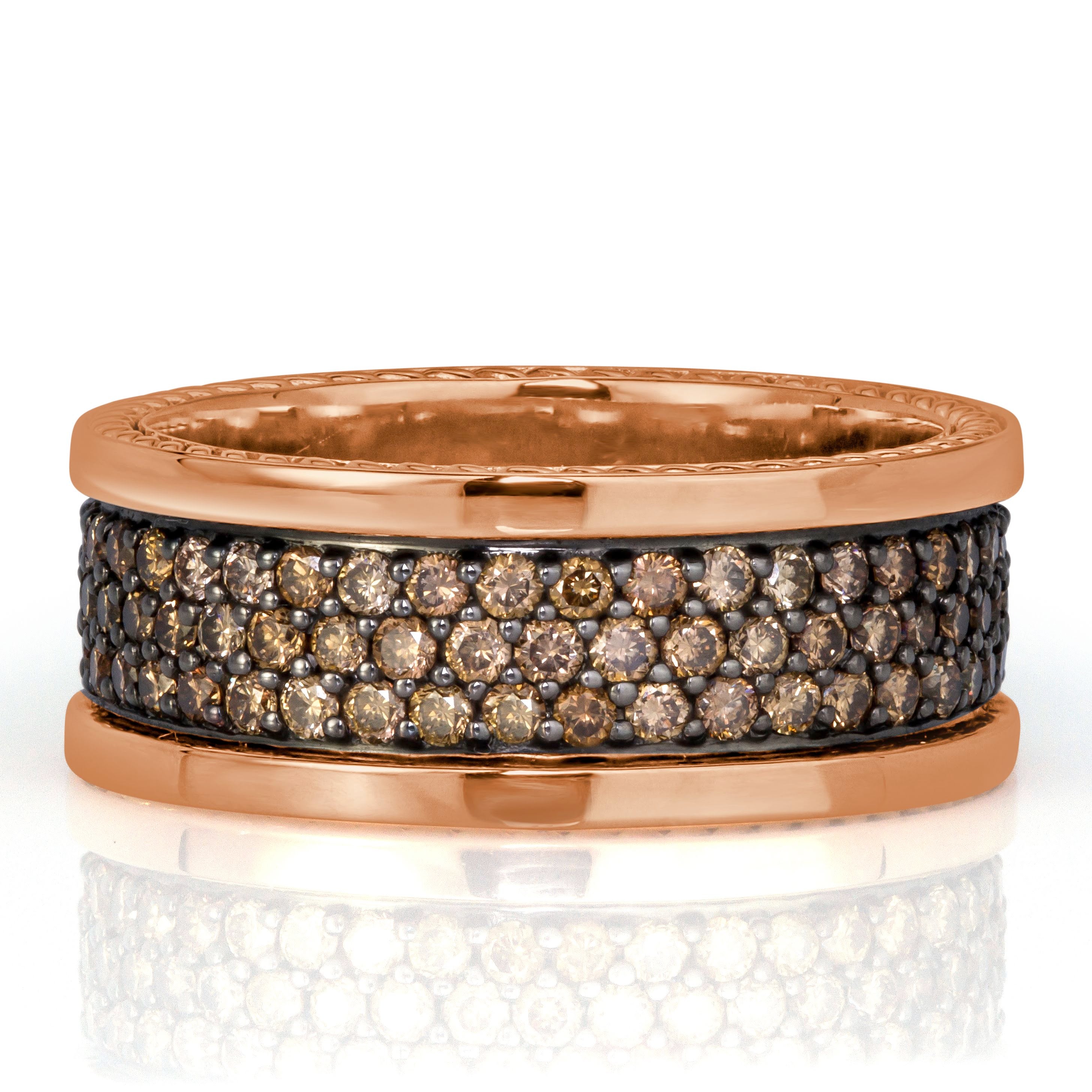 Chocolate diamond mens wedding band Clearance