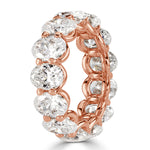 9.10ct Oval Cut Diamond Eternity Band in 18k Rose Gold