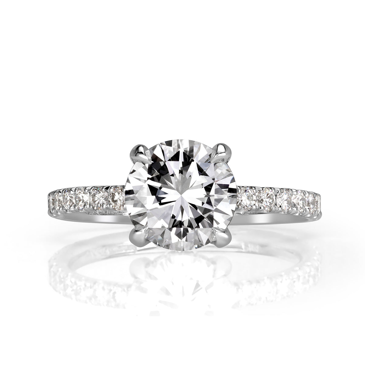 2.40ct Round Brilliant Cut Diamond Engagement Ring – Mark Broumand