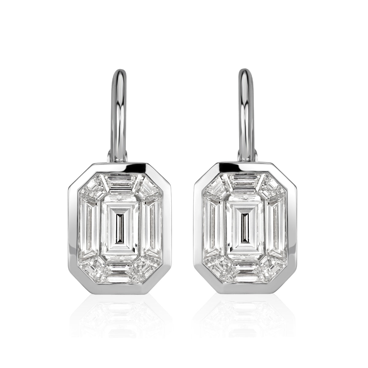Amazon Trapezoid Emerald Earrings