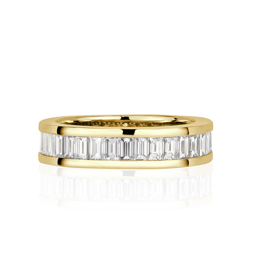 2.42ct Baguette Cut Diamond Eternity Band in 18k Yellow Gold