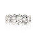 10.40ct Oval Cut Diamond Eternity Band in 18k White Gold