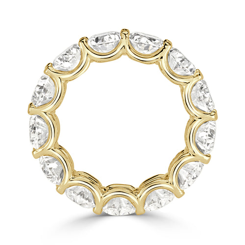 10.40ct Oval Cut Diamond Eternity Band in 18k Yellow Gold