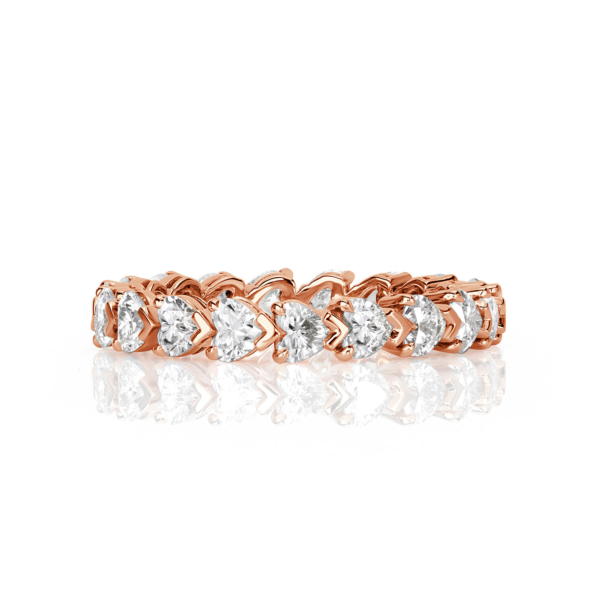 Marquise Mark Broumand Eternity Band Heart Shaped Diamond Eternity