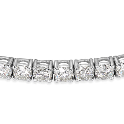 9.07ct Round Brilliant Cut Diamond Tennis Bracelet in 14k White Gold