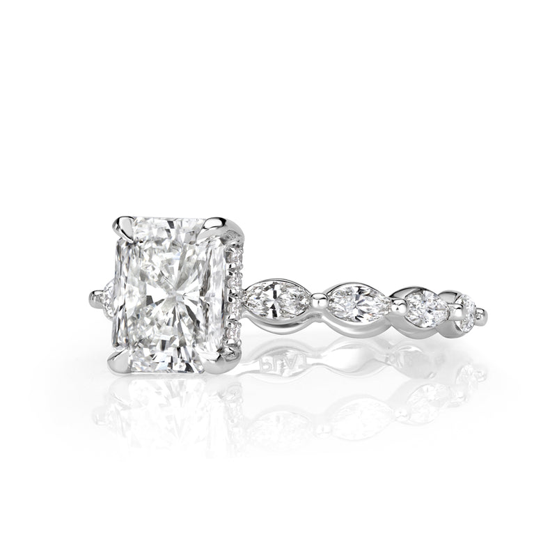 2.46ct Radiant Cut Diamond Engagement Ring