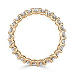 2.30ct Oval Cut Diamond Eternity Band in 18K Champagne Yellow Gold