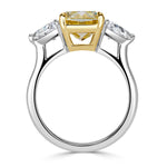 5.20ct Fancy Yellow Radiant Cut Diamond Engagement Ring